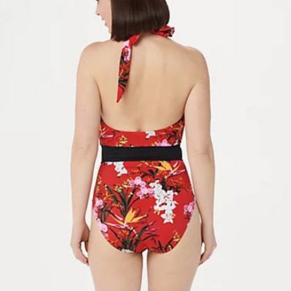 G.I.L.I. Halter-Neck One-Piece SwimSuit 4472 - Picture 2 of 2